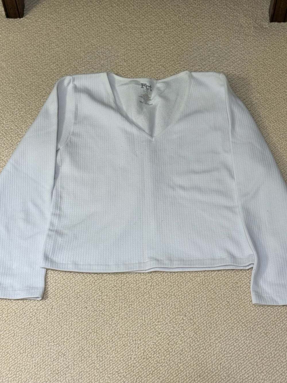 Fct with love White Ribbed Long Sleeve